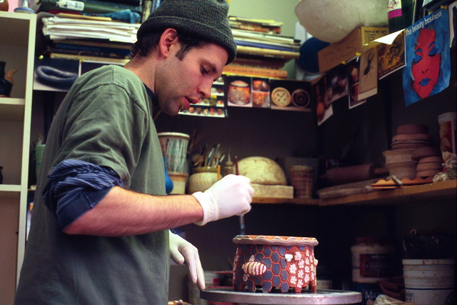 in the studio - decorating