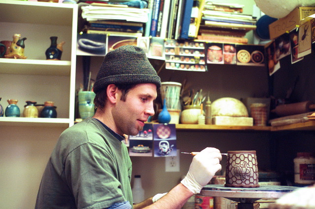 in the studio - decorating