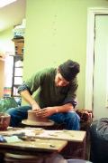 in the studio - throwing